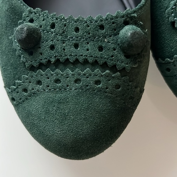 Balenciaga Suede Ballet Flats Dark Green 9.5 - Picture 9 of 11